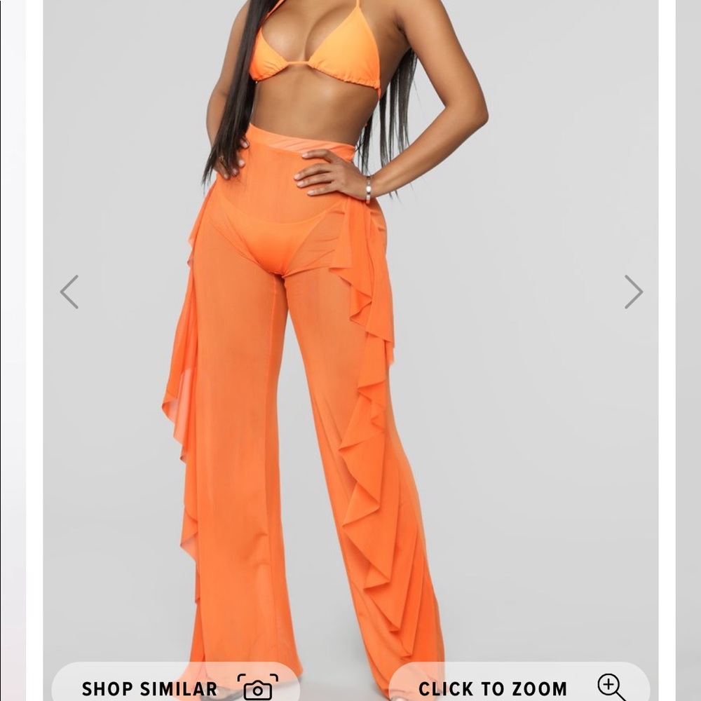 Fashion nova mesh cover up pants